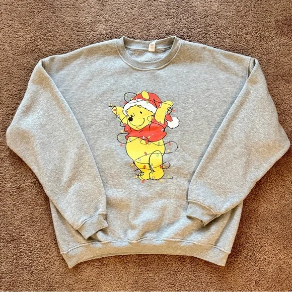 Gray Winnie the Pooh Holiday Sweater - Picture 1 of 5